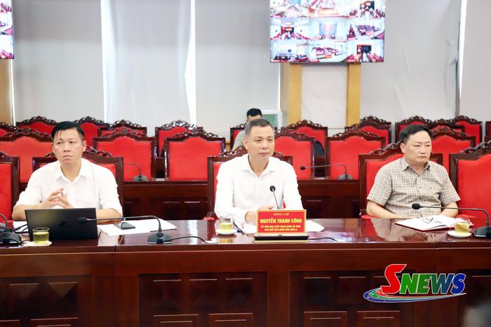 Đồng chí Nguyễn Thành Công, Phó Chủ tịch UBND tỉnh, chủ trì cuộc làm việc.