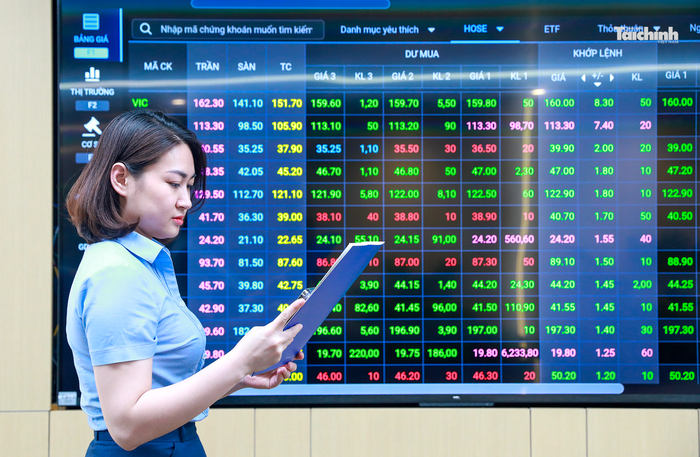 Lực cầu gia tăng mạnh vào buổi chiều, giúp VN-Index đóng cửa trong sắc xanh. Ảnh Đức Thanh