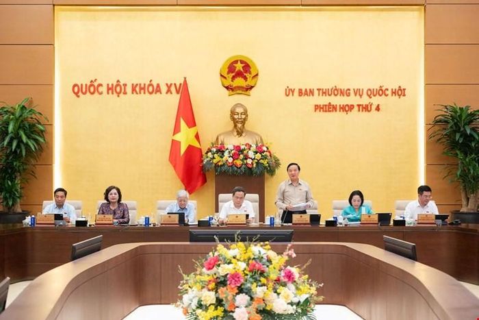 Phó Chủ tịch Quốc hội Nguyễn Khắc Định kết luận nội dung thảo luận.