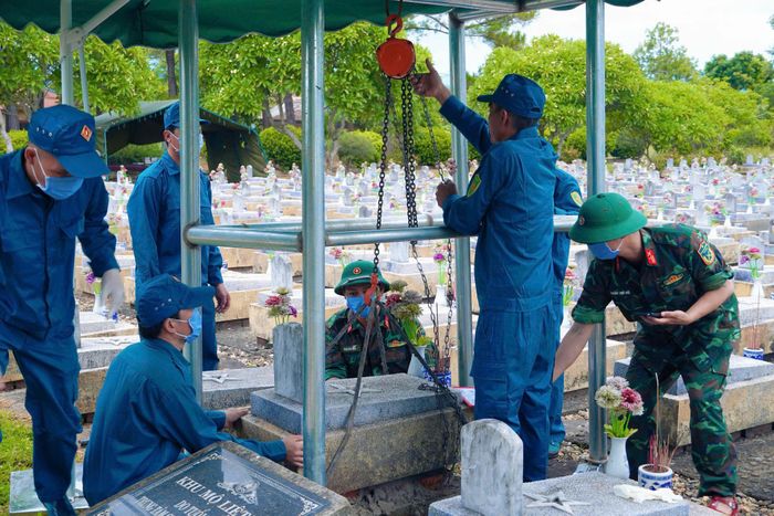 Đợt này 1.952 phần mộ liệt sĩ chưa rõ thông tin tại Nghĩa trang liệt sĩ xã Vĩnh Linh sẽ được lấy mẫu ADN