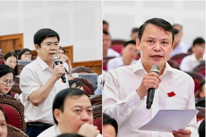 Các đại biểu Trình Văn Nhã và Trần Đình Toàn chất vấn