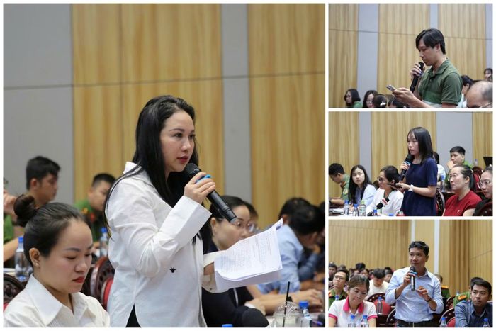 Các cá nhân và đại diện các tổ chức, doanh nghiệp nêu câu hỏi.