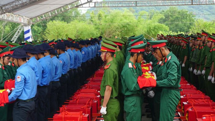 Lễ truy điệu và an táng hài cốt liệt sĩ tại tỉnh An Giang và tỉnh Đồng Tháp diễn ra ngày 9/7/2026. Nguồn ảnh VAST.