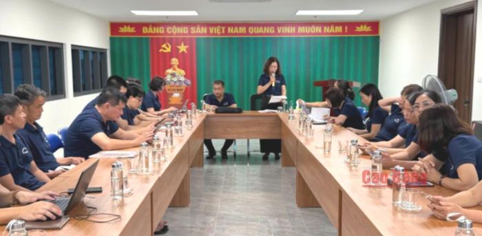 Các đảng viên sinh hoạt chuyên đề tại Bảo tàng tỉnh.