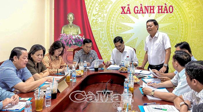Đoàn giám sát Ban Pháp chế HĐND tỉnh Cà Mau giám sát việc thực hiện các quy định của pháp luật trong công tác cải cách hành chính ở xã Gành Hào.