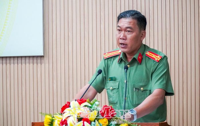 Thượng tá Nguyễn Trường Sang, Phó Trưởng phòng PA03, Công an tỉnh Cà Mau, chia sẻ kinh nghiệm bảo đảm an ninh, an toàn và phòng, chống gian lận công nghệ cao trong Kỳ thi tốt nghiệp THPT năm 2026.