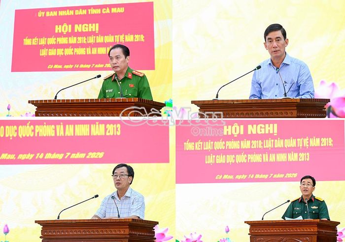 Các đại biểu phát biểu thảo luận tại hội nghị.