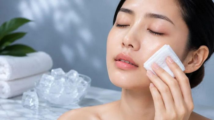 Chườm đá lên mặt mang lại một số lợi ích nhất định đối với làn da