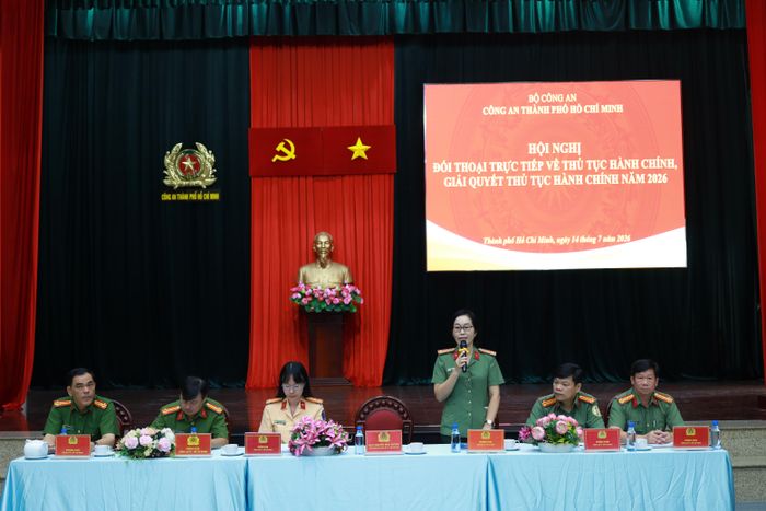 Đại diện Phòng Tham mưu, CATP chủ trì hội nghị