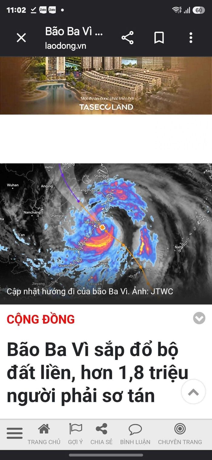 Có nên thay đổi tên bão do Việt Nam đề xuất trước khi quá muộn? Ảnh chụp màn hình.