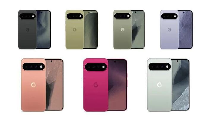 Google Pixel 11 với ba màu sắc mới Obsidian, Hibiscus và Pistachio. (Ảnh: 9to5)
