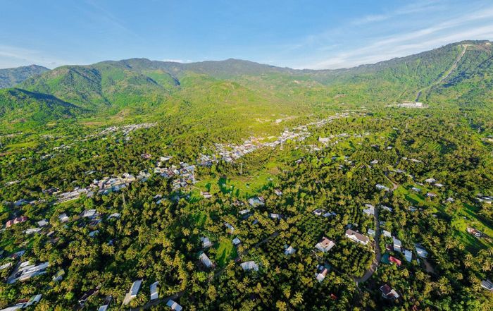 Xã Lâm Sơn nhìn từ trên cao.