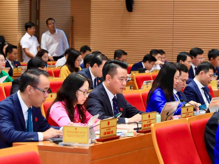 Đại biểu tham dự kỳ họp sáng 14-7. Ảnh: Thành Thái