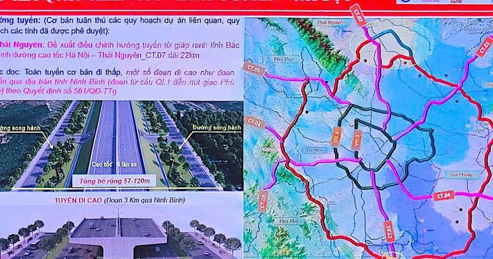 Sơ đồ hướng tuyến Vành đai 5 - Vùng Thủ đô. Ảnh: baochinhphu