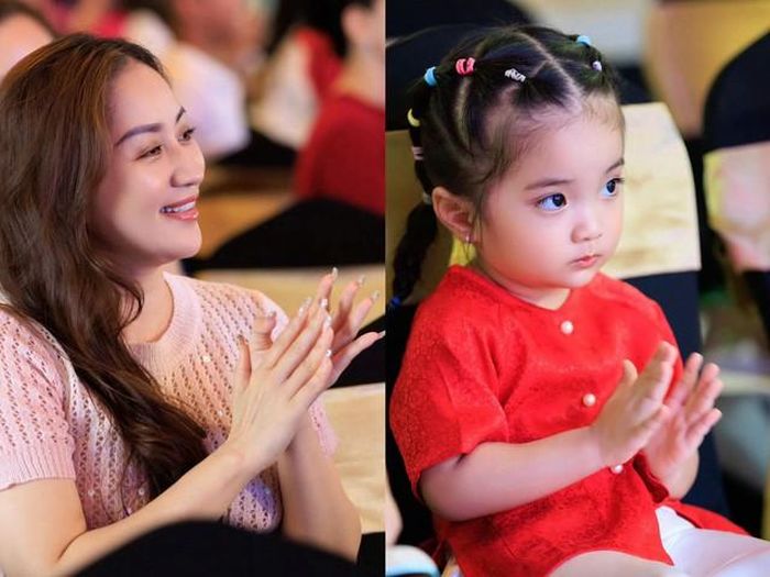 Khánh Thi và con gái trên trang cá nhân của Phan Hiển.