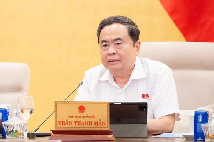 Chủ tịch Quốc hội Trần Thanh Mẫn phát biểu tại phiên họp.