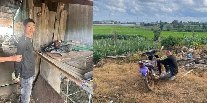 Đối tượng N.H.V. tại hiện trường. Ảnh: CALĐ.