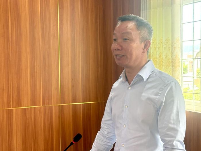 Ông Huỳnh Anh Vũ, Chủ tịch UBND phường Hòa Khánh, đồng Trưởng Ban tổ chức Diễn đàn Khởi nghiệp quốc gia – Hòa Khánh 2026. Ảnh: Nguyễn Tú.
