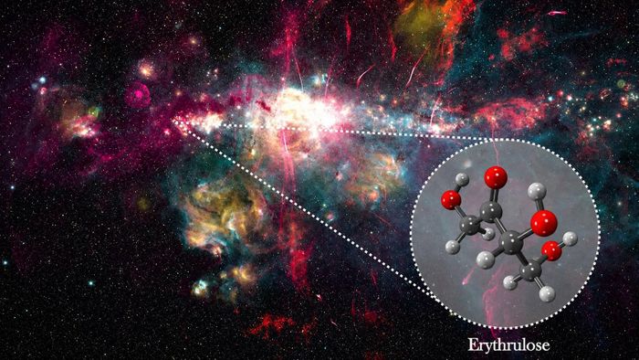 Phân tử đường lần đầu được tìm thấy trong không gian. Ảnh: Nature Astronomy.