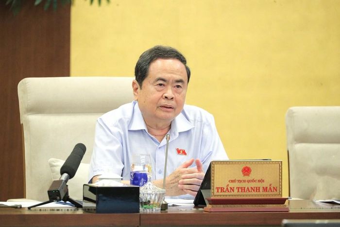 Chủ tịch Quốc hội Trần Thanh Mẫn phát biểu