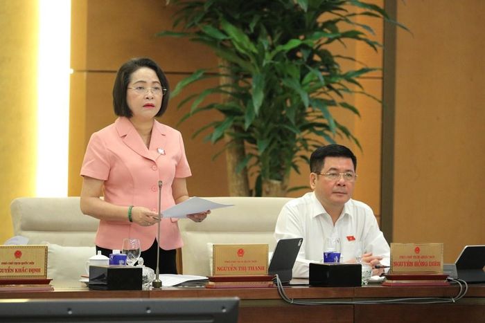 Phó Chủ tịch Quốc hội Nguyễn Thị Thanh phát biểu