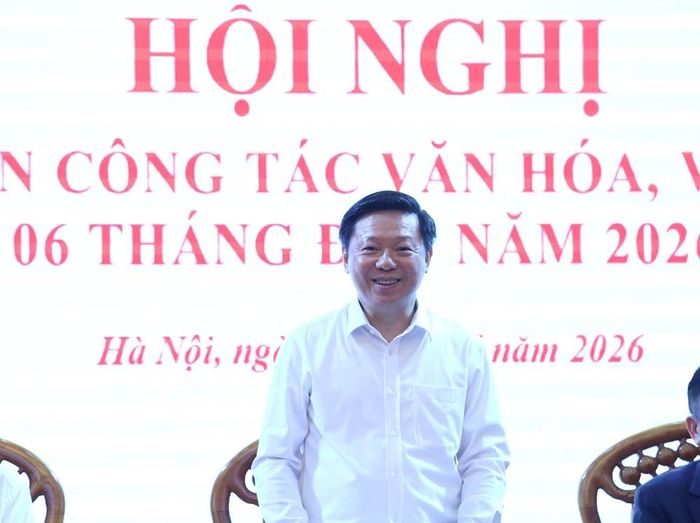 Ông Trần Thanh Lâm, Phó Trưởng Ban Tuyên giáo và Dân vận Trung ương phát biểu