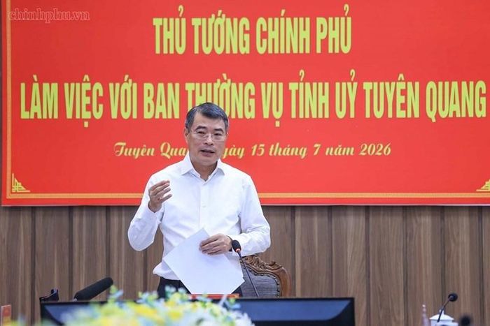 Ủy viên Bộ Chính trị, Thủ tướng Chính phủ Lê Minh Hưng phát biểu chỉ đạo tại buổi làm việc