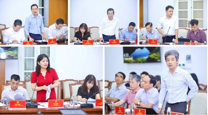Đại diện lãnh đạo các Cục, Vụ, đơn vị trực thuộc Bộ VHTTDL phát biểu tại buổi làm việc