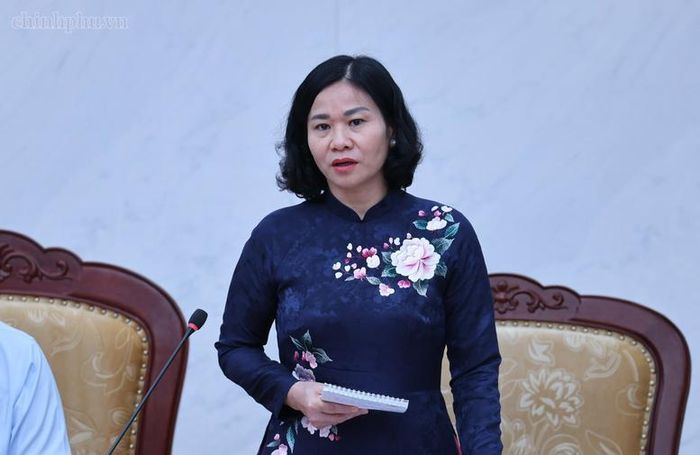 Phó Bí thư Đảng ủy Chính phủ Nguyễn Thị Tuyến phát biểu tại Hội nghị - Ảnh: VGP/Phương Nguyên