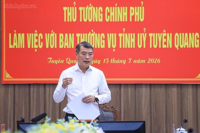Thủ tướng yêu cầu Tuyên Quang quyết liệt thực hiện các nhiệm vụ, giải pháp thúc đẩy tăng trưởng trong 06 tháng cuối năm 2026 - Ảnh: VGP/Nhật Bắc