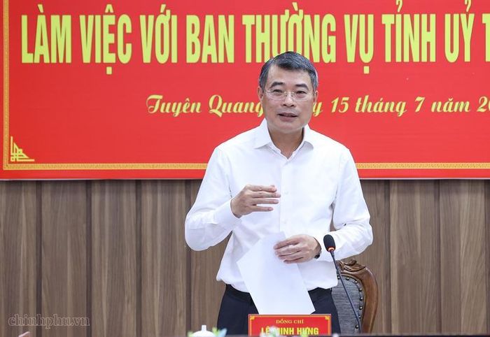 Thủ tướng Lê Minh Hưng phát biểu kết luận cuộc làm việc - Ảnh: VGP/Nhật Bắc