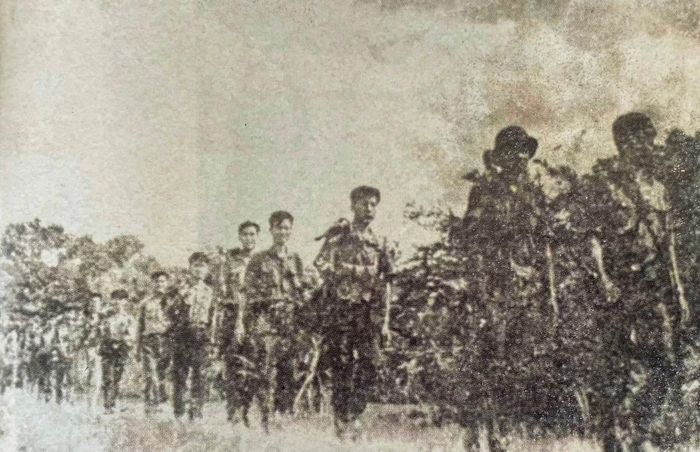 Tiểu đoàn 1 Long An hành quân vào chiến dịch năm 1972. ( Ảnh: Bộ Chỉ huy Quân sự Tây Ninh )