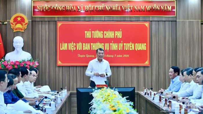 Quang cảnh cuộc làm việc. (Ảnh: THANH GIANG)