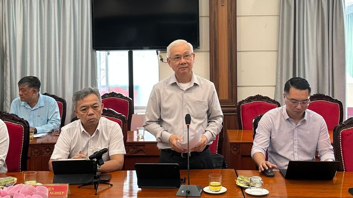  Đại diện Tập đoàn Becamex phát biểu tại hội nghị. Ảnh: THANH HIỀN 