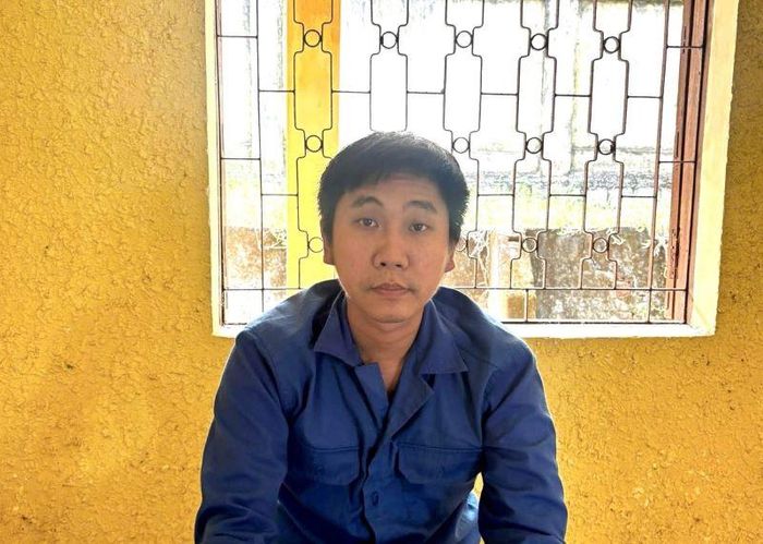 Đối tượng Thiện tại cơ quan công an
