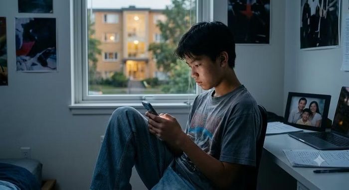 Trẻ em ở độ tuổi mới lớn có xu hướng thích chia sẻ với bạn bè hơn là gia đình. Ảnh minh họa: AI