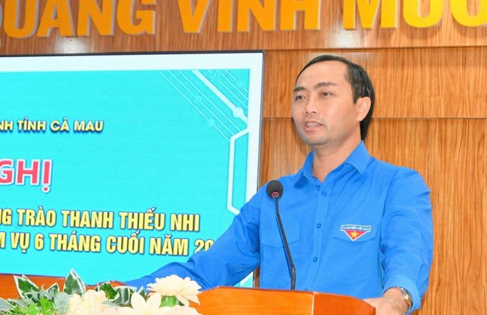 Bí thư Tỉnh Đoàn Cà Mau - anh Phạm Tuấn Tài phát biểu kết luận hội nghị.