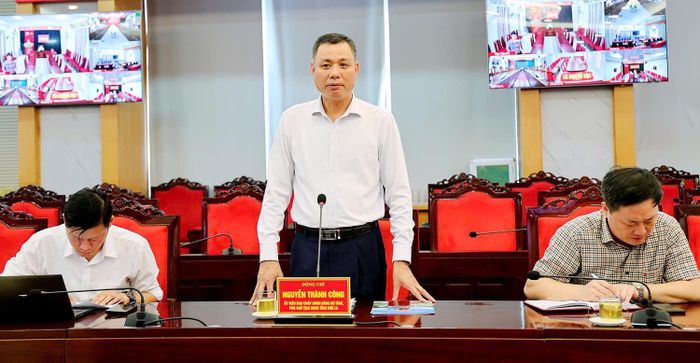 Ông Nguyễn Thành Công – Phó Chủ tịch UBND tỉnh Sơn La phát biểu tại buổi làm việc