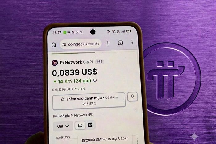 Giá đồng tiền ảo Pi liên tục giảm mạnh trong thời gian qua. Ảnh: Lê Mỹ (có dùng AI)