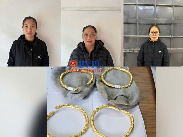  3 đối tượng thời điểm bị lực lượng chức năng bắt giữ cùng tang vật.