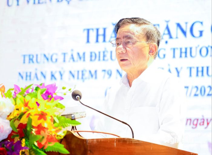 Đồng chí Trần Cẩm Tú - Ủy viên Bộ Chính trị, Thường trực Ban Bí thư khẳng định, Đảng, Nhà nước và nhân dân ta đời đời vinh danh, tri ân công ơn, sự hy sinh của các Anh hùng liệt sĩ, các thương binh, bệnh binh. Ảnh: Phạm Bằng