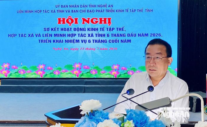 Phó Chủ tịch UBND tỉnh Nguyễn Văn Đệ phát biểu chỉ đạo tại Hội nghị. Ảnh: Thành Trung