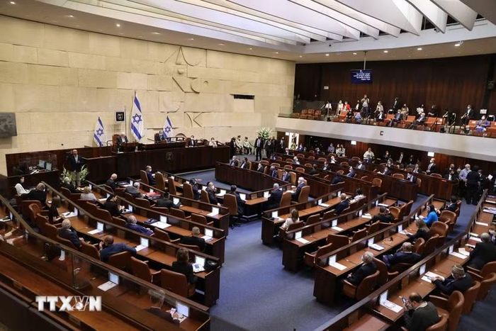 Toàn cảnh một phiên họp Quốc hội Israel tại Jerusalem. (Ảnh: THX/TTXVN)