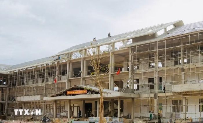 Trường phổ thông nội trú liên cấp xã biên giới thành phố Huế. (Ảnh: Văn Dũng/TTXVN)
