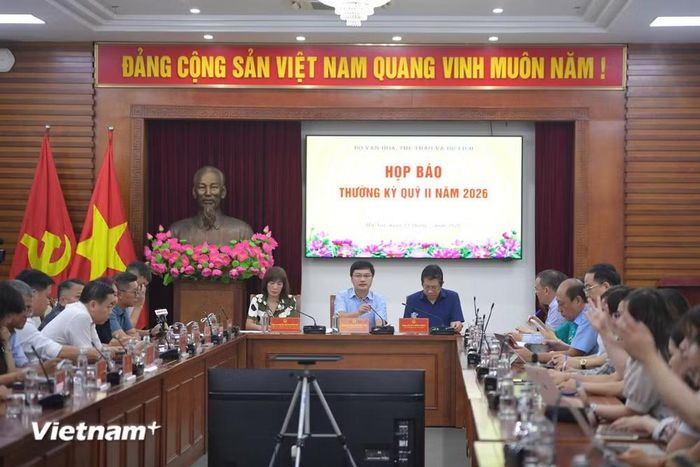 Quang cảnh họp báo. (Ảnh: PV/Vietnam+)