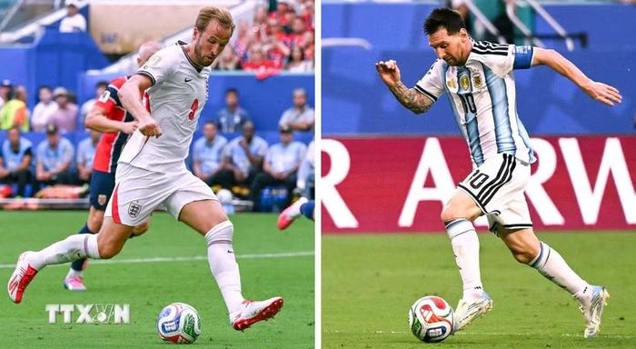 Harry Kane sẽ so tài Messi ở bán kết World Cup 2026. (Ảnh: AFP/TTXVN)