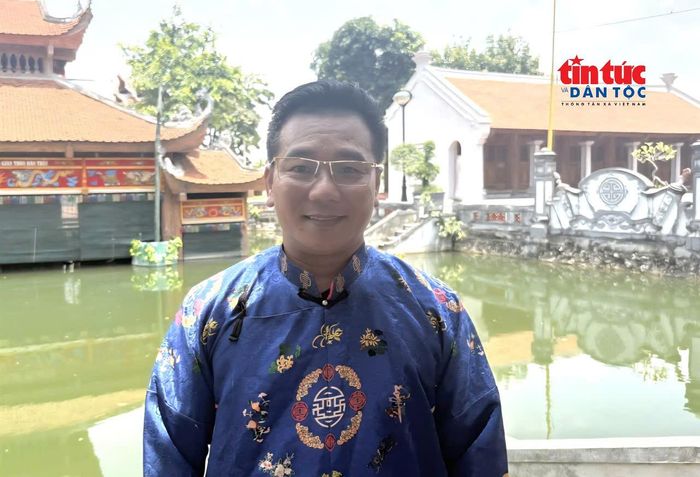 Ông Nguyễn Thế Nghị - Trưởng ban Văn hóa và nghệ nhân múa rối nước thôn Đào Thục.