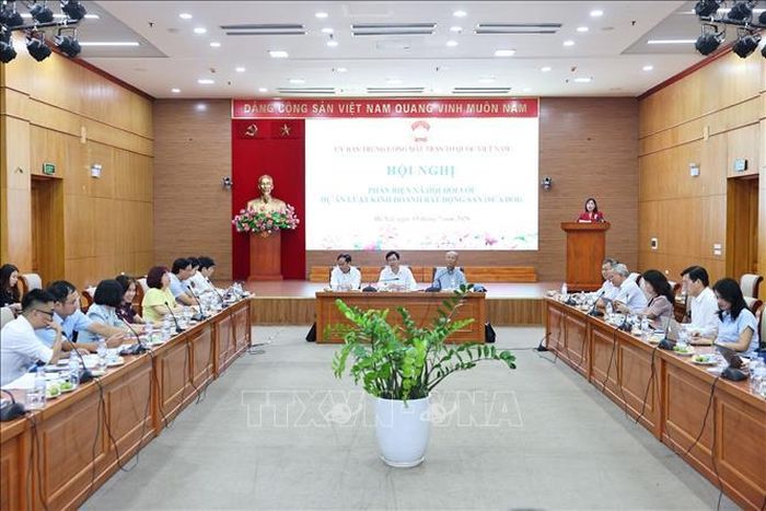 Hội nghị phản biện xã hội đối với dự án Luật Kinh doanh Bất động sản (sửa đổi). Ảnh: Minh Đức/ TTXVN