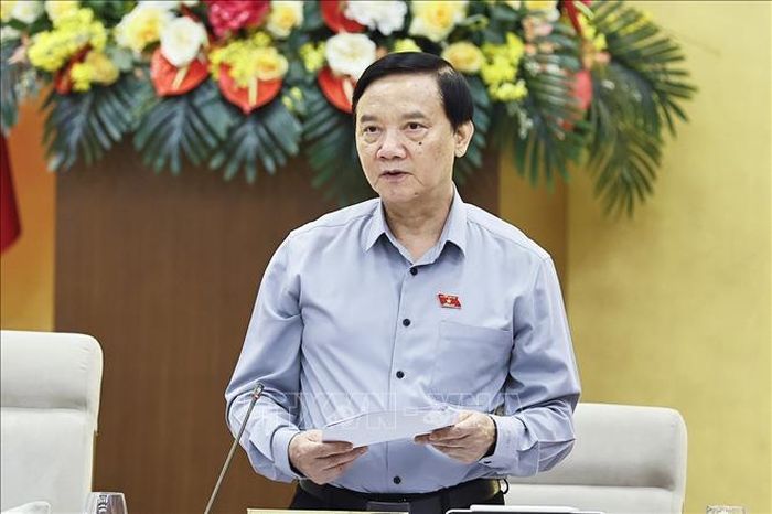 Phó Chủ tịch Quốc hội Nguyễn Khắc Định phát biểu. Ảnh: Doãn Tấn/TTXVN