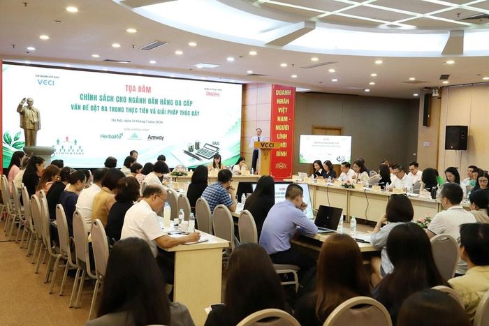Tọa đàm "Chính sách cho ngành bán hàng đa cấp - vấn đề đặt ra trong thực tiễn và giải pháp thúc đẩy. Ảnh: Ngọc Quỳnh/Bnews/Vnanet.vn